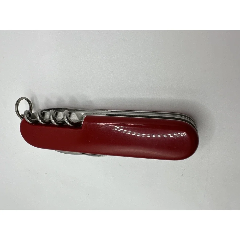VTG Swiss Army Style Multi Tool Knife Red Schlatter‎ Stainless Corkscrew Opener